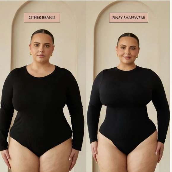 Pinsy Long Sleeve Butter Sculpt Seamless Shapewear Bodysuit - Picture 4 of 9